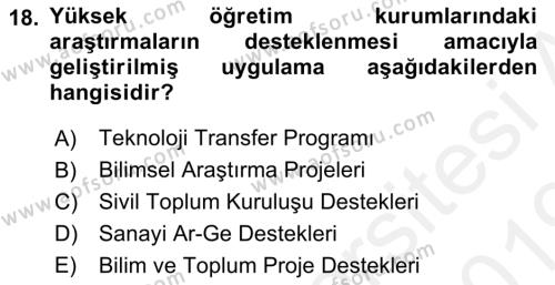 İletişim Araştırmaları Dersi 2018 - 2019 Yılı (Final) Dönem Sonu Sınavı 18. Soru