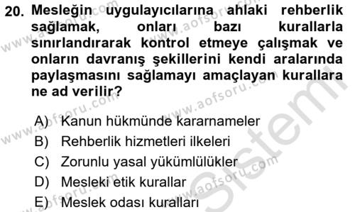 Sağlık Kurumlarında İletişim Dersi 2022 - 2023 Yılı Yaz Okulu Sınavı 20. Soru