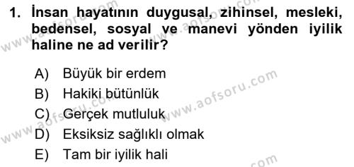 Sağlık Kurumlarında İletişim Dersi 2023 - 2024 Yılı (Final) Dönem Sonu Sınavı 1. Soru