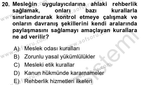 Sağlık Kurumlarında İletişim Dersi 2023 - 2024 Yılı (Final) Dönem Sonu Sınavı 20. Soru