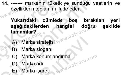 Kurum Kültürü Dersi 2019 - 2020 Yılı (Final) Dönem Sonu Sınavı 14. Soru