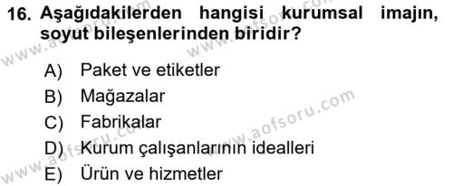 Kurum Kültürü Dersi 2021 - 2022 Yılı (Vize) Ara Sınavı 16. Soru