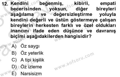 Kurum Kültürü Dersi 2022 - 2023 Yılı (Vize) Ara Sınavı 12. Soru