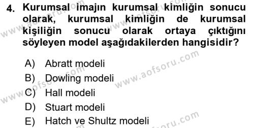 Kurum Kültürü Dersi 2023 - 2024 Yılı (Final) Dönem Sonu Sınavı 4. Soru