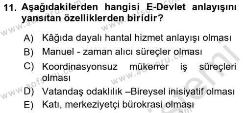 Kamusal Halkla İlişkiler Dersi 2023 - 2024 Yılı (Vize) Ara Sınavı 11. Soru