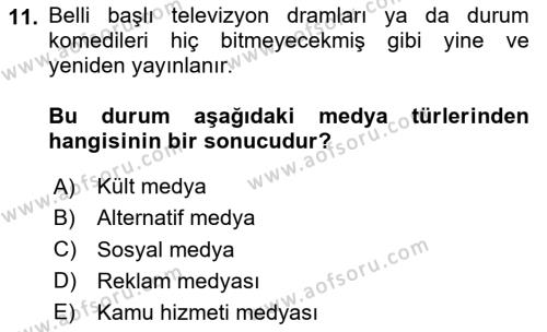 Küreselleşme ve Kültürlerarası İletişim Dersi 2020 - 2021 Yılı Yaz Okulu Sınavı 11. Soru