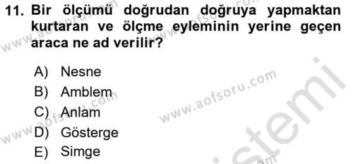 Küreselleşme ve Kültürlerarası İletişim Dersi 2022 - 2023 Yılı Yaz Okulu Sınavı 11. Soru