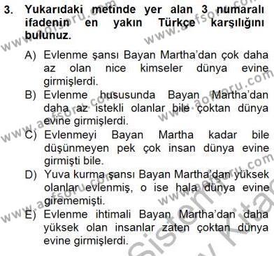 Çeviri (İng/Türk) Dersi 2012 - 2013 Yılı (Final) Dönem Sonu Sınavı 3. Soru