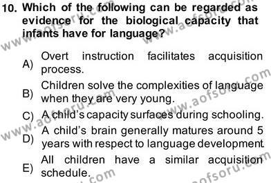 Dilbilim 2 Dersi 2013 - 2014 Yılı (Vize) Ara Sınavı 10. Soru
