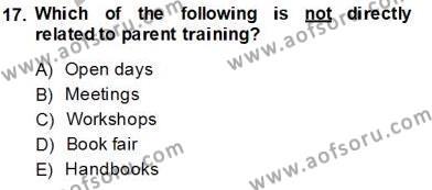 Çocuklara Yabancı Dil Öğretimi 2 Dersi 2013 - 2014 Yılı Tek Ders Sınavı 17. Soru