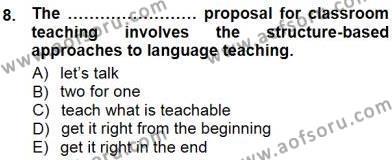 Dil Edinimi Dersi 2012 - 2013 Yılı (Final) Dönem Sonu Sınavı 8. Soru