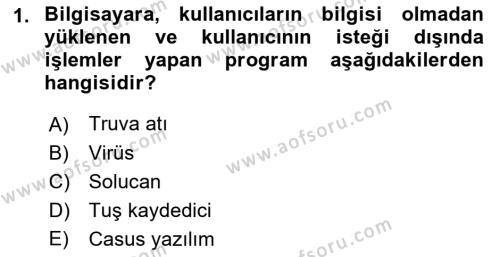 Çalışma Hayatında Bilgi ve Belge Yönetimi Dersi 2022 - 2023 Yılı Yaz Okulu Sınavı 1. Soru