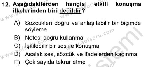 Çalışma Hayatında Bilgi ve Belge Yönetimi Dersi 2022 - 2023 Yılı Yaz Okulu Sınavı 12. Soru