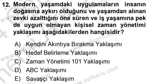 Çalışma Hayatında Bilgi ve Belge Yönetimi Dersi 2023 - 2024 Yılı (Vize) Ara Sınavı 12. Soru