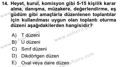 Çalışma Hayatında Bilgi ve Belge Yönetimi Dersi 2023 - 2024 Yılı (Vize) Ara Sınavı 14. Soru