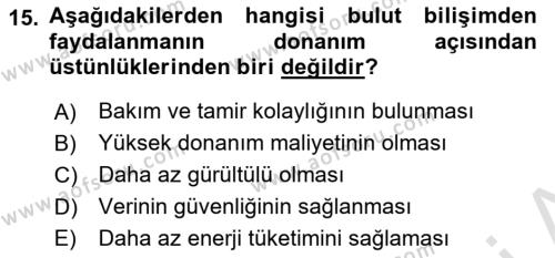 Çalışma Hayatında Bilgi ve Belge Yönetimi Dersi 2023 - 2024 Yılı (Vize) Ara Sınavı 15. Soru