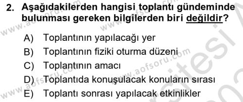 Çalışma Hayatında Bilgi ve Belge Yönetimi Dersi 2023 - 2024 Yılı (Final) Dönem Sonu Sınavı 2. Soru