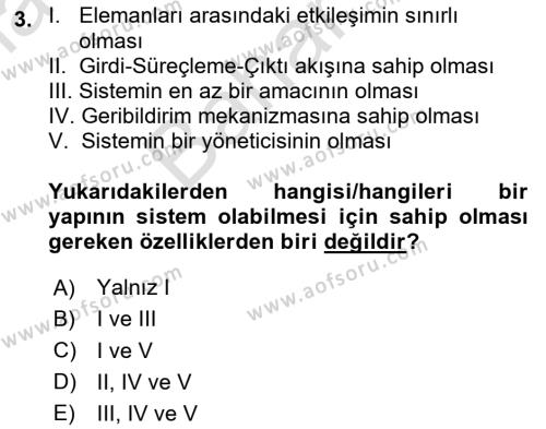 Çalışma Hayatında Bilgi ve Belge Yönetimi Dersi 2023 - 2024 Yılı (Final) Dönem Sonu Sınavı 3. Soru