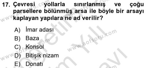 Temel Yangın Güvenliği Dersi 2023 - 2024 Yılı (Vize) Ara Sınavı 17. Soru