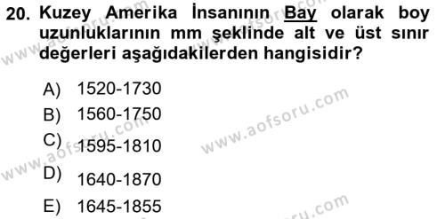 İş Hijyeni ve Ergonomi Dersi 2020 - 2021 Yılı Yaz Okulu Sınavı 20. Soru