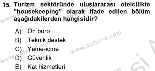 Sektörel İş Sağlığı ve Güvenliği Dersi 2021 - 2022 Yılı (Vize) Ara Sınavı 15. Soru