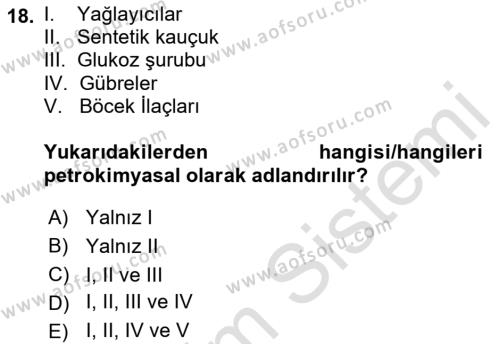 Sektörel İş Sağlığı ve Güvenliği Dersi 2022 - 2023 Yılı Yaz Okulu Sınavı 18. Soru