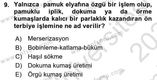 Sektörel İş Sağlığı ve Güvenliği Dersi 2023 - 2024 Yılı (Final) Dönem Sonu Sınavı 9. Soru