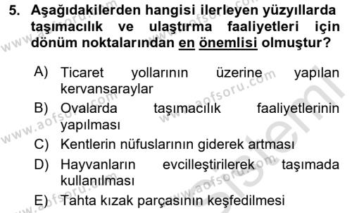 Tehlikeli Madde Taşımacılığı ve Güvenliği Dersi 2023 - 2024 Yılı (Vize) Ara Sınavı 5. Soru