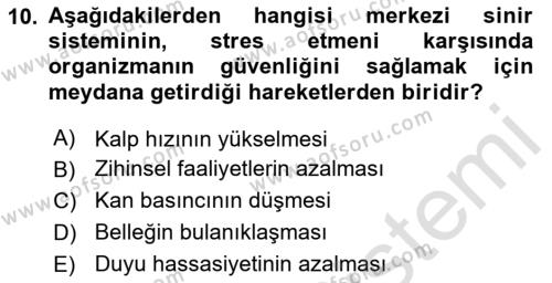 İş Yaşaminda Risk Etmenleri Ve Yönetimsel Faktörler Dersi 2020 - 2021 Yılı Yaz Okulu Sınavı 10. Soru