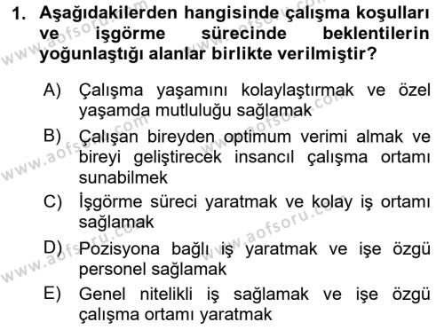 İş Yaşaminda Risk Etmenleri Ve Yönetimsel Faktörler Dersi 2021 - 2022 Yılı (Vize) Ara Sınavı 1. Soru