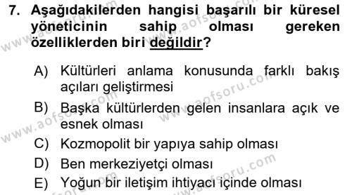 İş Yaşaminda Risk Etmenleri Ve Yönetimsel Faktörler Dersi 2021 - 2022 Yılı (Vize) Ara Sınavı 7. Soru