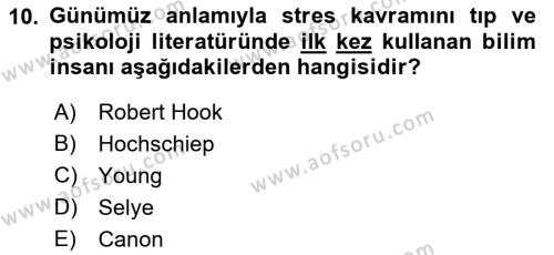 İş Yaşaminda Risk Etmenleri Ve Yönetimsel Faktörler Dersi 2021 - 2022 Yılı (Final) Dönem Sonu Sınavı 10. Soru