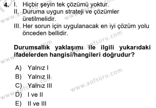 İş Yaşaminda Risk Etmenleri Ve Yönetimsel Faktörler Dersi 2022 - 2023 Yılı (Vize) Ara Sınavı 4. Soru