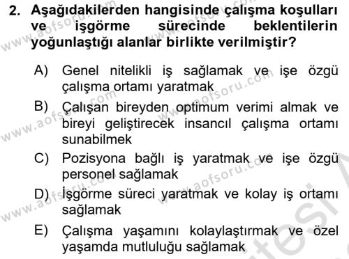 İş Yaşaminda Risk Etmenleri Ve Yönetimsel Faktörler Dersi 2022 - 2023 Yılı (Final) Dönem Sonu Sınavı 2. Soru