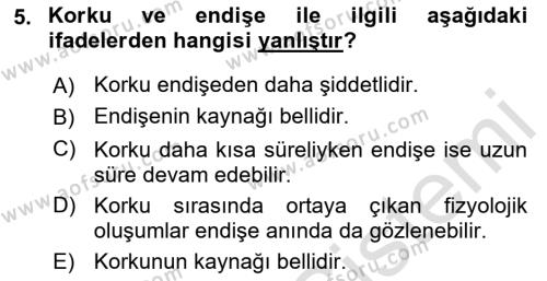 İş Yaşaminda Risk Etmenleri Ve Yönetimsel Faktörler Dersi 2022 - 2023 Yılı (Final) Dönem Sonu Sınavı 5. Soru