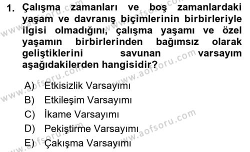 İş Yaşaminda Risk Etmenleri Ve Yönetimsel Faktörler Dersi 2023 - 2024 Yılı (Vize) Ara Sınavı 1. Soru