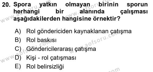 İş Yaşaminda Risk Etmenleri Ve Yönetimsel Faktörler Dersi 2023 - 2024 Yılı (Final) Dönem Sonu Sınavı 20. Soru