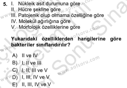 Kimya ve Biyoloji Sektörlerinde İş Sağlığı ve Güvenliği Dersi 2021 - 2022 Yılı (Final) Dönem Sonu Sınavı 5. Soru