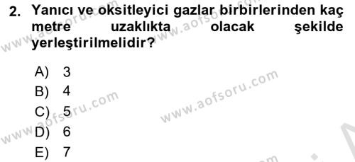 Kimya ve Biyoloji Sektörlerinde İş Sağlığı ve Güvenliği Dersi 2022 - 2023 Yılı Yaz Okulu Sınavı 2. Soru