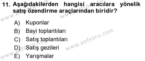 Genel İşletme Dersi 2021 - 2022 Yılı Yaz Okulu Sınavı 11. Soru