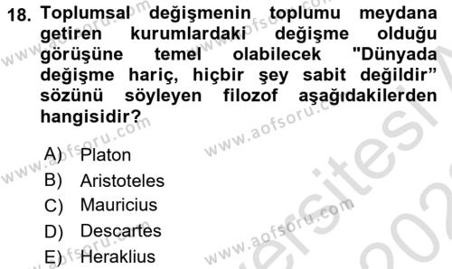 Girişimcilik Dersi 2021 - 2022 Yılı (Vize) Ara Sınavı 18. Soru