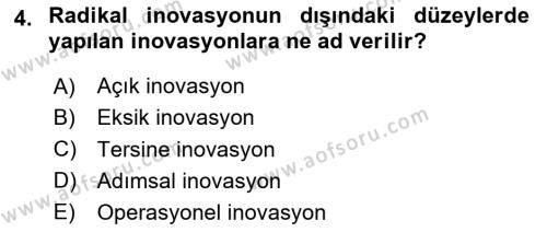 Girişimcilik Dersi 2023 - 2024 Yılı (Final) Dönem Sonu Sınavı 4. Soru