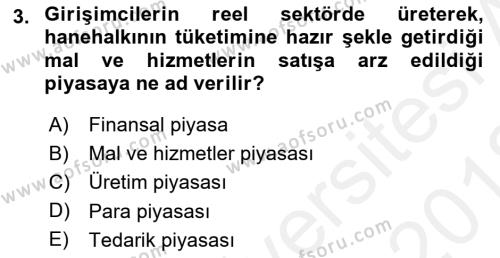 Ekonomik Analiz Dersi 2017 - 2018 Yılı (Vize) Ara Sınavı 3. Soru