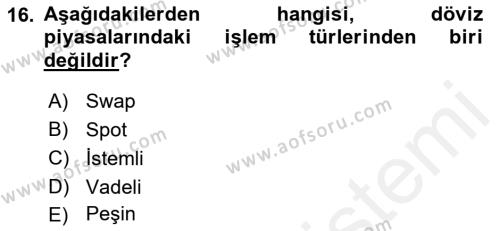 Ekonomik Analiz Dersi 2017 - 2018 Yılı (Final) Dönem Sonu Sınavı 16. Soru