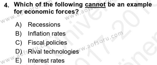 Business Management Dersi 2017 - 2018 Yılı (Final) Dönem Sonu Sınavı 4. Soru