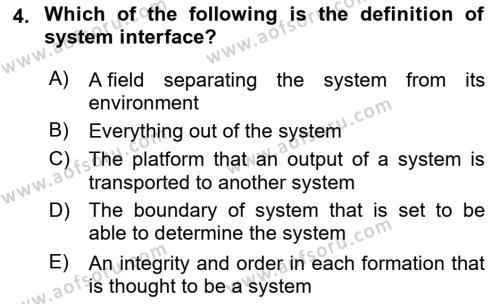 Business Information Systems Dersi 2021 - 2022 Yılı (Vize) Ara Sınavı 4. Soru