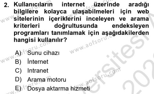 İşletme İletişimi Dersi 2021 - 2022 Yılı Yaz Okulu Sınavı 2. Soru