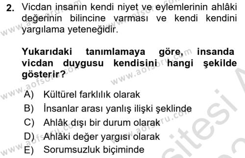 İşletmelerde Sosyal Sorumluluk Ve Etik Dersi 2020 - 2021 Yılı Yaz Okulu Sınavı 2. Soru