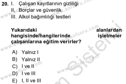 İşletmelerde Sosyal Sorumluluk Ve Etik Dersi 2022 - 2023 Yılı (Final) Dönem Sonu Sınavı 20. Soru