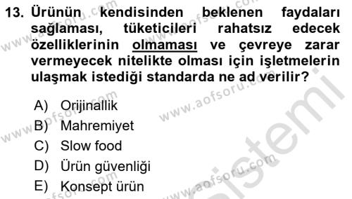 İşletmelerde Sosyal Sorumluluk Ve Etik Dersi 2023 - 2024 Yılı Yaz Okulu Sınavı 13. Soru